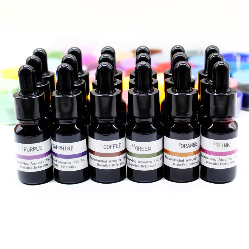 Beeswax Taper Candle - Colorante Liquido per Candele 10ml, Pigmento