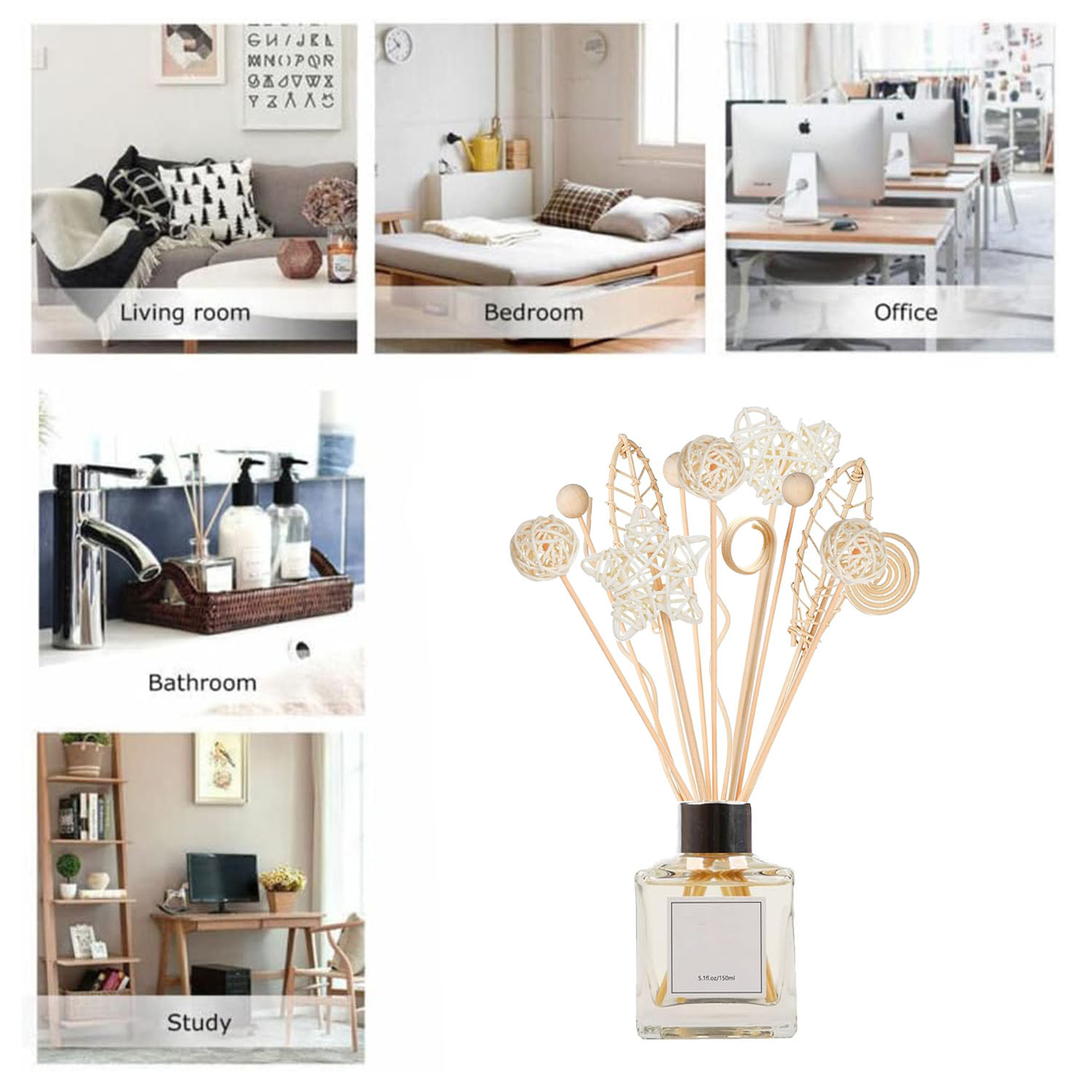 5/15 pz Ondulato Lungo Rattan  - Home Fragrance Reed Diffuser Refill recensione e prezzo